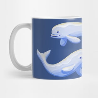 Gouache Beluga Whales Mug